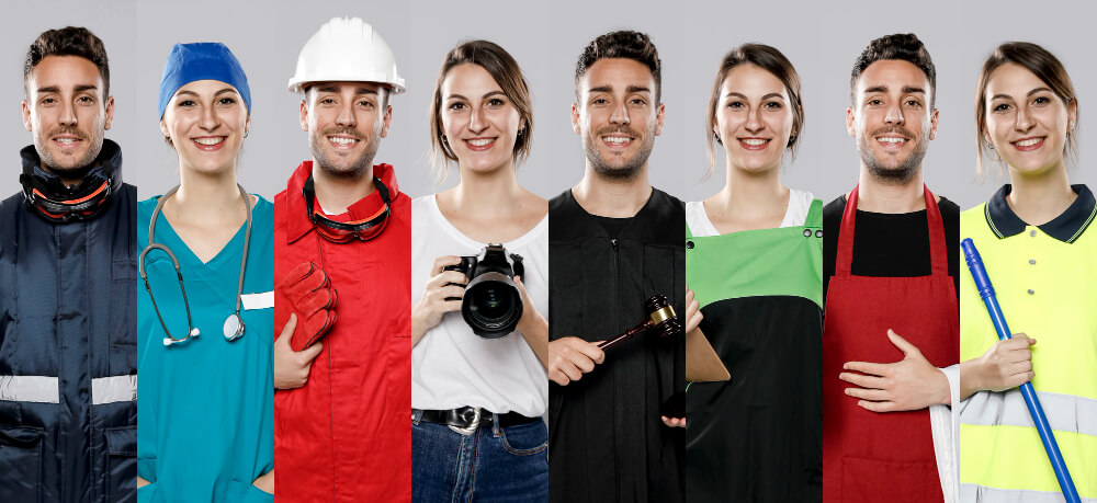 Skilled professionals across industries